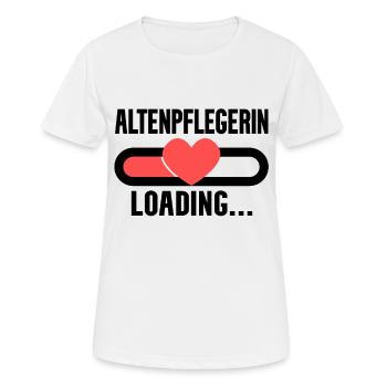 Altenpflegerin Loading - Frauen T-Shirt atmungsaktiv - Weiß - Vorne - AI Model Female 172 dark (172cm)