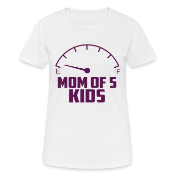 Mother of 5 children - Women's Breathable T-Shirt - white - Front - AI Model Female 172 dark (172cm)