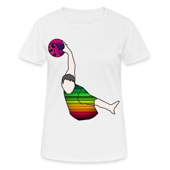 Quille à dix quilles - T-shirt respirant Femme - blanc - Devant - AI Model Female 172 dark (172cm)