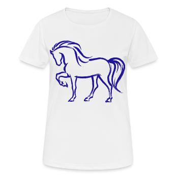 Cool Pferde Islandpferde Stute Pferdeliebe - Frauen T-Shirt atmungsaktiv - Weiß - Vorne - AI Model Female 172 dark (172cm)