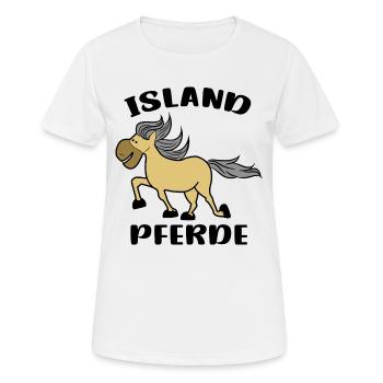 Chevaux islandais Cheval Aime dire Chevaux islandais - T-shirt respirant Femme - blanc - Devant - AI Model Female 172 dark (172cm)