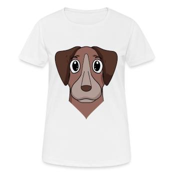 Pointer Hund Hunderasse - Frauen T-Shirt atmungsaktiv - Weiß - Vorne - AI Model Female 172 dark (172cm)