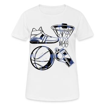 Basketteur - T-shirt respirant Femme - blanc - Devant - AI Model Female 172 dark (172cm)