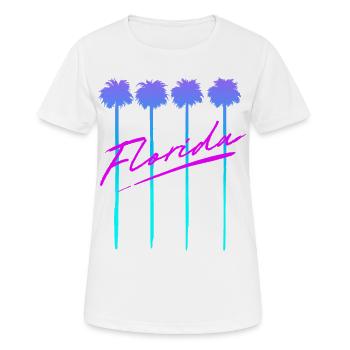 Florida Palmen - Frauen T-Shirt atmungsaktiv - Weiß - Vorne - AI Model Female 172 dark (172cm)