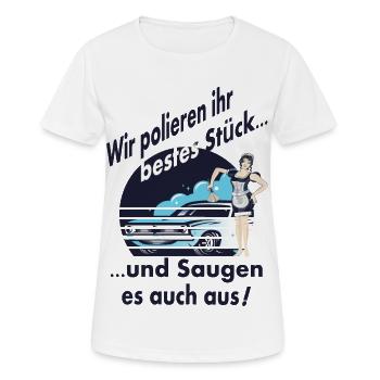Car Laundry - Women's Breathable T-Shirt - white - Front - AI Model Female 172 dark (172cm)