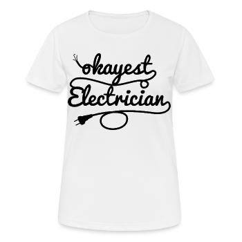 Électricien moyen - T-shirt respirant Femme - blanc - Devant - AI Model Female 172 dark (172cm)
