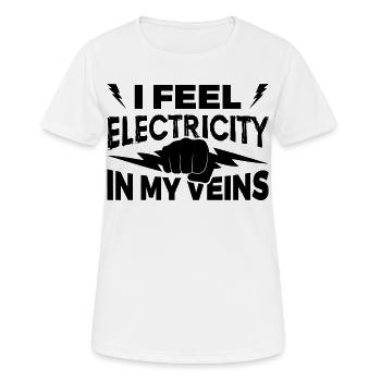 Elektrotechniker - Frauen T-Shirt atmungsaktiv - Weiß - Vorne - AI Model Female 172 dark (172cm)