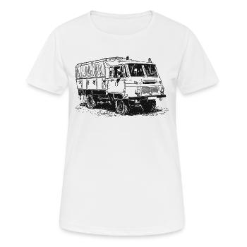 Robur LO LD MTW avec lumière bleue - T-shirt respirant Femme - blanc - Devant - AI Model Female 172 dark (172cm)