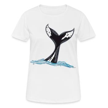 Whale Fin Whale Fin - Women's Breathable T-Shirt - white - Front - AI Model Female 172 dark (172cm)