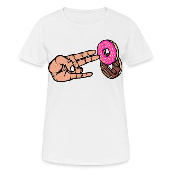 Nachspeise Donut Süßigkeiten Lecker Naschen - Frauen T-Shirt atmungsaktiv - Weiß - Vorne - AI Model Female 172 dark (172cm)