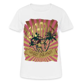 Beachparty unter Palmen tanzen - Frauen T-Shirt atmungsaktiv - Weiß - Vorne - AI Model Female 172 dark (172cm)
