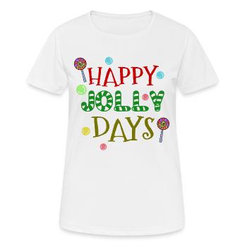 Cool Statement Bonbons sucrés avec une dent sucrée - T-shirt respirant Femme - blanc - Devant - AI Model Female 172 dark (172cm)