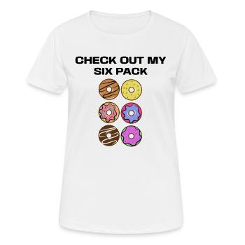 Süßigkeiten Lustig Donut Statement Nachspeise - Frauen T-Shirt atmungsaktiv - Weiß - Vorne - AI Model Female 172 dark (172cm)