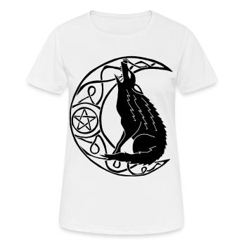 Howling of the Black Wolf - Women's Breathable T-Shirt - white - Front - AI Model Female 172 dark (172cm)