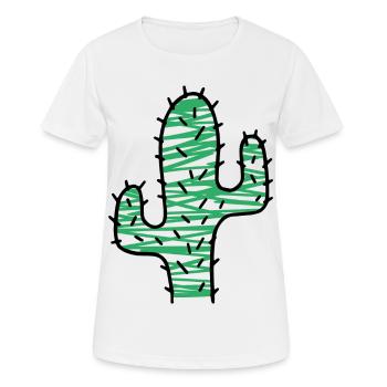 Cactus très épineux - T-shirt respirant Femme - blanc - Devant - AI Model Female 172 dark (172cm)
