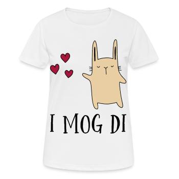 I mog di - Frauen T-Shirt atmungsaktiv - Weiß - Vorne - AI Model Female 172 dark (172cm)
