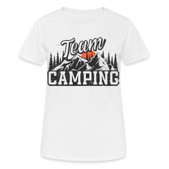 Équipe Camping - T-shirt respirant Femme - blanc - Devant - AI Model Female 172 dark (172cm)