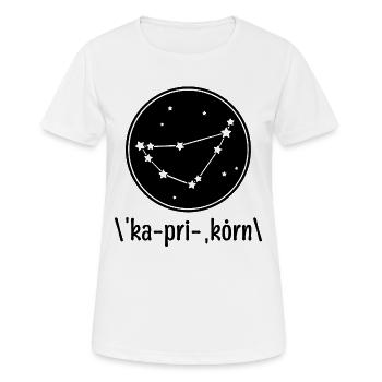 Konstellation Steinbock Gestirne Galaxie Himmel - Frauen T-Shirt atmungsaktiv - Weiß - Vorne - AI Model Female 172 dark (172cm)