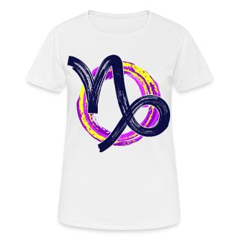 Astronomy Esoteric Capricorn Zodiac Horoscope - Women's Breathable T-Shirt - white - Front - AI Model Female 172 dark (172cm)