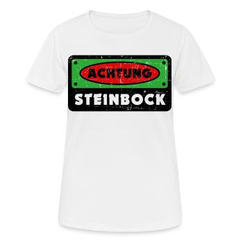 Steinbock Astrologie Tierkreis Statement Gezeiten - Frauen T-Shirt atmungsaktiv - Weiß - Vorne - AI Model Female 172 dark (172cm)