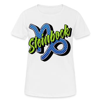 Gezeiten Tierkreis Horoskop Steinbock Aberglaube - Frauen T-Shirt atmungsaktiv - Weiß - Vorne - AI Model Female 172 dark (172cm)