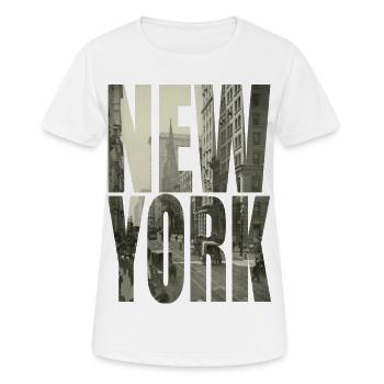 NEW YORK - Women's Breathable T-Shirt - white - Front - AI Model Female 172 dark (172cm)