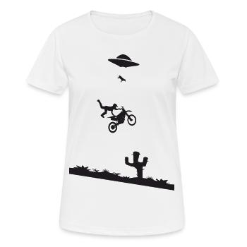 Motocross Stunt - Women's Breathable T-Shirt - white - Front - AI Model Female 172 dark (172cm)