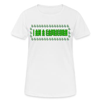 Capricorn Statement Zodiac Sign Horoscope Esotericism - Women's Breathable T-Shirt - white - Front - AI Model Female 172 dark (172cm)
