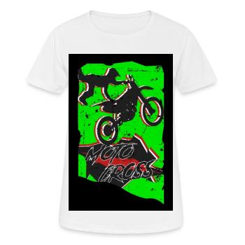 Motocross - T-shirt respirant Femme - blanc - Devant - AI Model Female 172 dark (172cm)