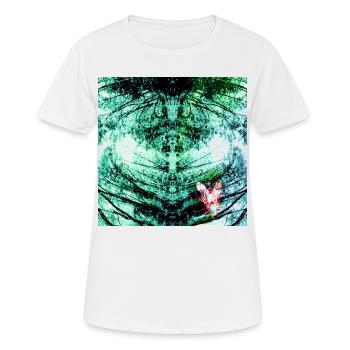 Waldreflexion Teal Schmetterling - Frauen T-Shirt atmungsaktiv - Weiß - Vorne - AI Model Female 172 dark (172cm)