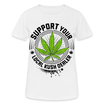 Kiffen - Legalize it - 420 - Weed Hanf & Cannabis - Frauen T-Shirt atmungsaktiv - Weiß - Vorne - AI Model Female 172 dark (172cm)