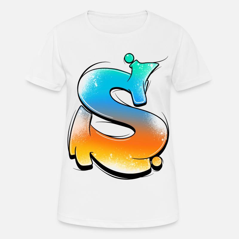 S-Gradient Neon Splashes - Women's Breathable T-Shirt - white