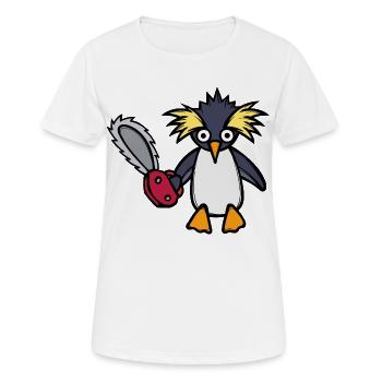 Antarctica Cool Penguin Bird Animal - Women's Breathable T-Shirt - white - Front - AI Model Female 172 dark (172cm)