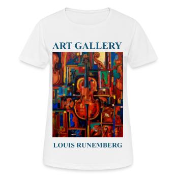 PLAKAT STRADIVARIUS LOUIS RUNEMBERG ADAGP - Frauen T-Shirt atmungsaktiv - Weiß - Vorne - AI Model Female 172 dark (172cm)