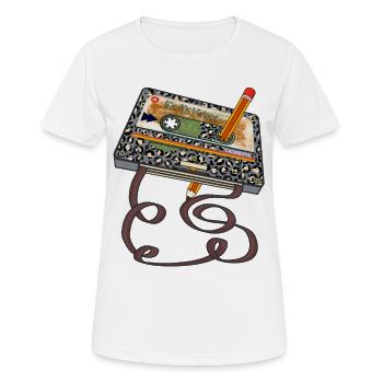 80s 90s Cassette Tape Pencil Throwback Retro Vinta - Women's Breathable T-Shirt - white - Front - AI Model Female 172 dark (172cm)