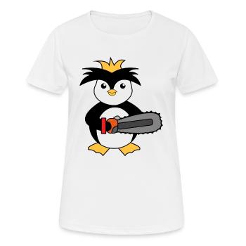 Zoo Pingouin Oiseau de mer Oiseau animal Arctique - T-shirt respirant Femme - blanc - Devant - AI Model Female 172 dark (172cm)