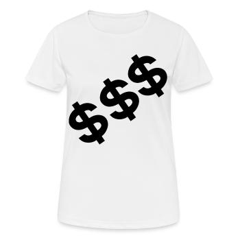 dollar - T-shirt respirant Femme - blanc - Devant - AI Model Female 172 dark (172cm)