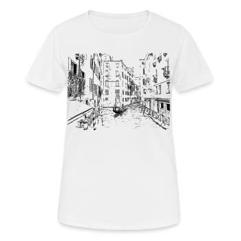 Venise - T-shirt respirant Femme - blanc - Devant - AI Model Female 172 dark (172cm)