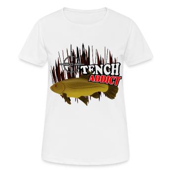 Schleie - Frauen T-Shirt atmungsaktiv - Weiß - Vorne - AI Model Female 172 dark (172cm)
