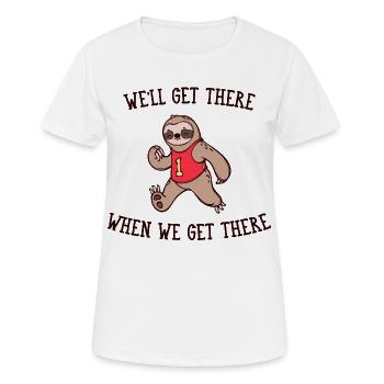 Snail's Pace Animal Sloth Statement Slow - Women's Breathable T-Shirt - white - Front - AI Model Female 172 dark (172cm)