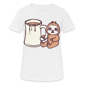 Jungle Paresseux Paresseux Lève-tard Animal fatigué - T-shirt respirant Femme - blanc - Devant - AI Model Female 172 dark (172cm)