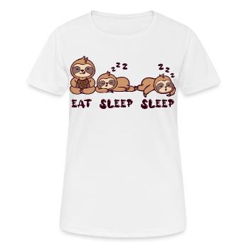 Cool Chill Paresseux Relax Déclaration Mammifère - T-shirt respirant Femme - blanc - Devant - AI Model Female 172 dark (172cm)