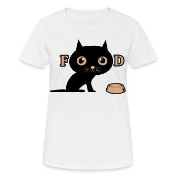 Süße Katze hat Hunger - Frauen T-Shirt atmungsaktiv - Weiß - Vorne - AI Model Female 172 dark (172cm)