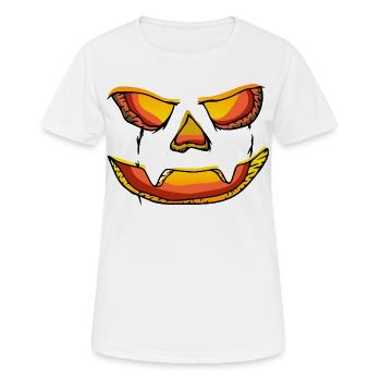 Jack-o’-lantern citrouille lanterne Halloween - T-shirt respirant Femme - blanc - Devant - AI Model Female 172 dark (172cm)