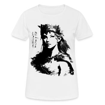 Prinzessin Japanische Kriegerin - Frauen T-Shirt atmungsaktiv - Weiß - Vorne - AI Model Female 172 dark (172cm)