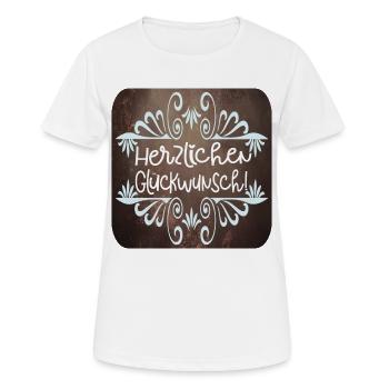 Herzlichen Glückwunsch - Frauen T-Shirt atmungsaktiv - Weiß - Vorne - AI Model Female 172 dark (172cm)