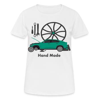 Car mechanic - Women's Breathable T-Shirt - white - Front - AI Model Female 172 dark (172cm)