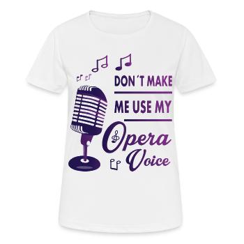 Meine Oper Stimme - Frauen T-Shirt atmungsaktiv - Weiß - Vorne - AI Model Female 172 dark (172cm)