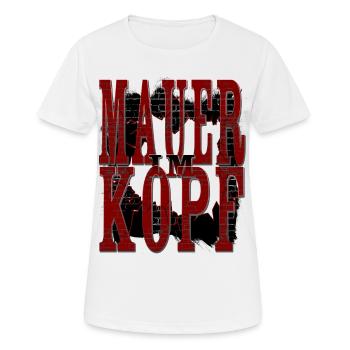 MUR DANS LA TÊTE - T-shirt respirant Femme - blanc - Devant - AI Model Female 172 dark (172cm)