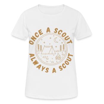 Scout un jour, scout toujours scout - T-Shirt scout - T-shirt respirant Femme - blanc - Devant - AI Model Female 172 dark (172cm)